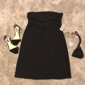 Black strapless Jennifer Lopez cocktail dress